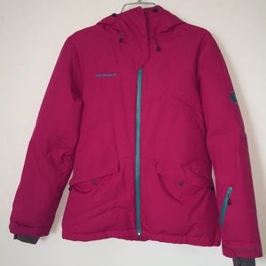 Hot pink Mammut coat.